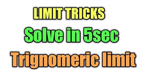 Limit Short Tricks for trignometric function |IIT-JEE /NDA|By Krishan Sir