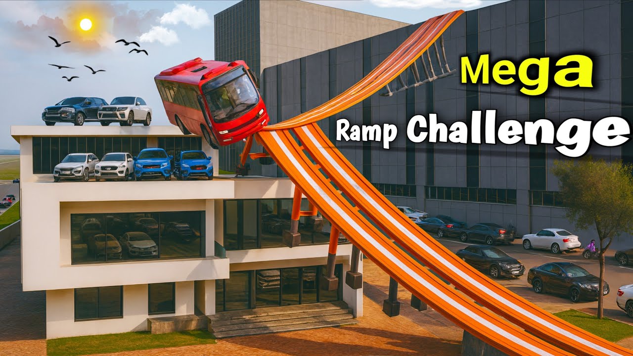 Colourful Ramp Stunt! Ghar par crazy jump much watch 😱 - YouTube