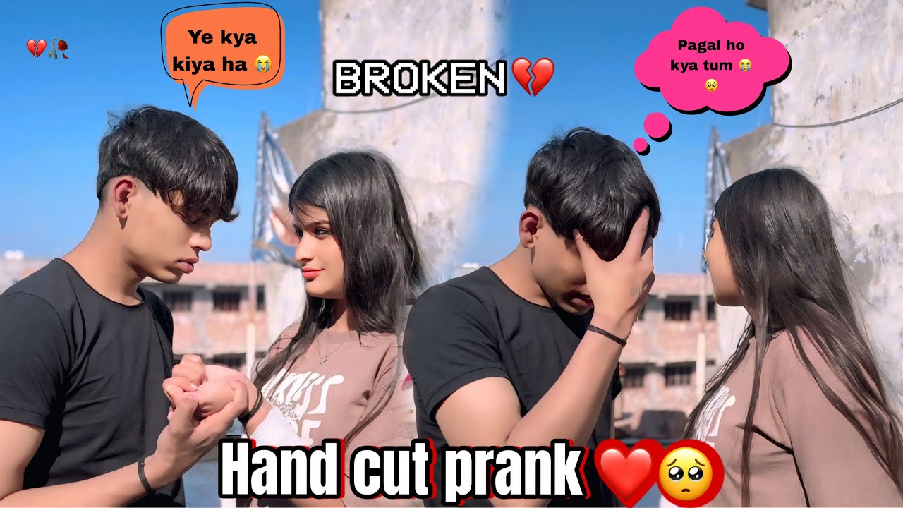 Hand cut prank on my love💔🥺😖 || Gone emotional😭 || #viralvideo #trending #prank #youtube #lovestatus