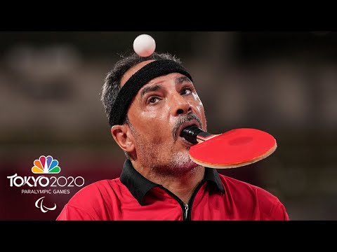 This table tennis player shows that “nothing is impossible