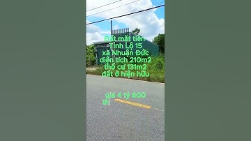 Đất mặt tiền Tỉnh Lộ 15, xã Nhuận Đức, dt 210m2 , giá 4 tỷ 600 (L418) #đất_củ_chi #shorts