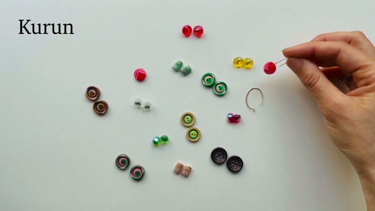 CO-オリジナル】ボタン付替えピアス kurun（K10製）