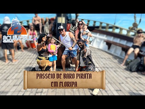 Vlog de Aventura: Fortaleza de Anhatomirim a Bordo de um Barco Pirata em Floripa. #florianópolis