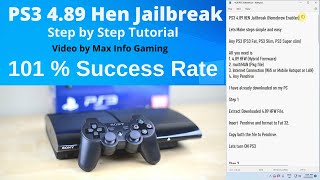 How to Install PS3 Hen (Homebrew Enabler) on any PS3 4.89 or lower Step by Step Tutorial