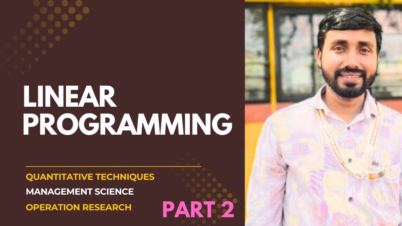FORMULATION OF LPP || LINEAR PROGRAMMING || PART 2 ||#video - YouTube