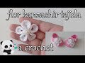 tutorial DiY comó hacer una flor kanzashir a crochet -flor #1