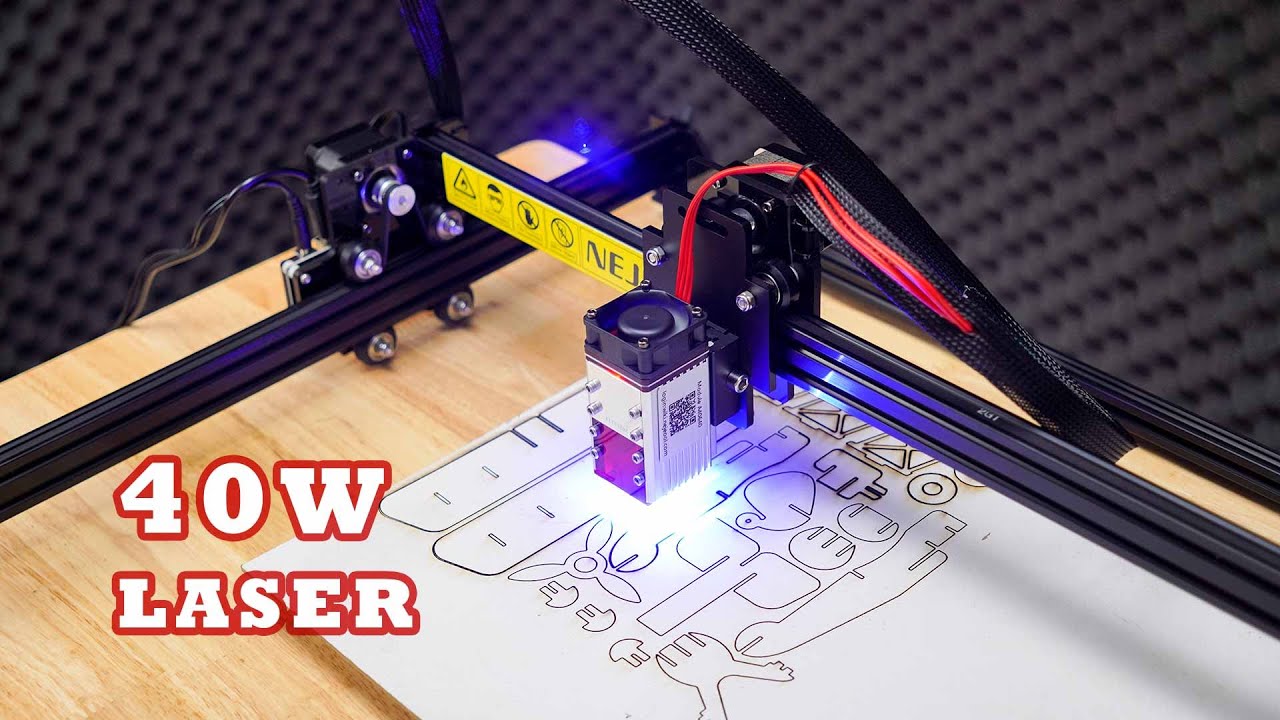 POWERFUL 40W LASER CUTTER | NEJE MAX A40640 Laser Engraver - YouTube