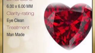 Chatham Created Ruby Heart Cut 6.00 x 6.00mm Grade GEM - africagems.com