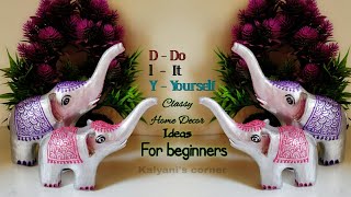 DIY Elephant status with clay | Home decorating ideas | best out of waste | unique craft | showpiece