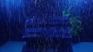 Overcome stress by sleeping instantly with heavy rain and thunder raging on the tin roof at night