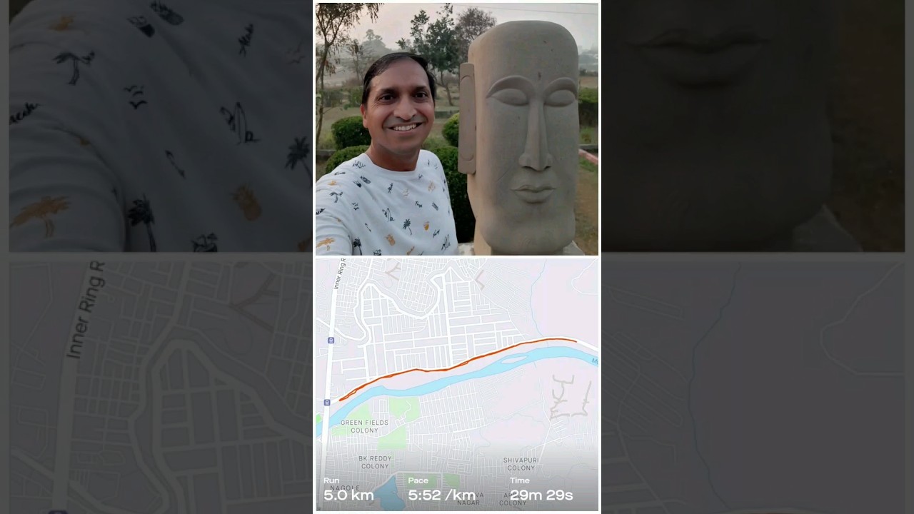 Easy 5K Run Monday Morning #fitness #running #challenge #motivation #bhagavadgita #75hardchallenge