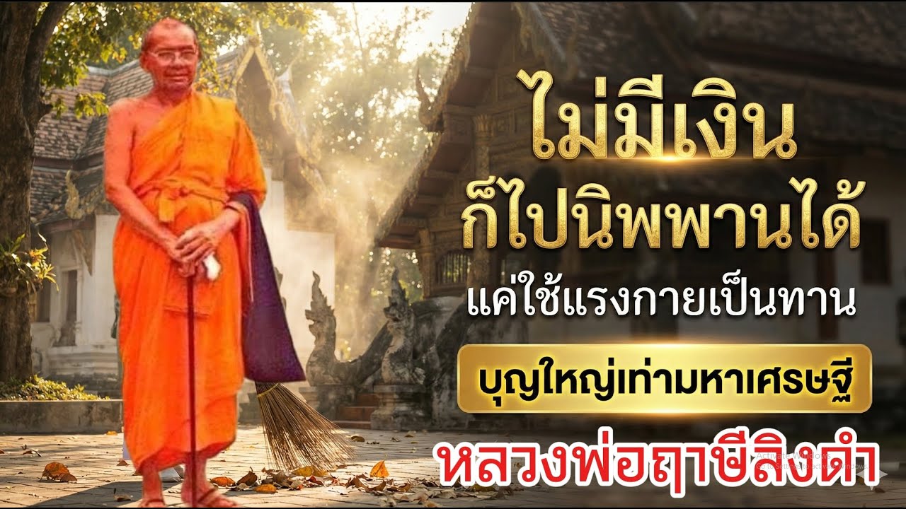 ไม่มีเงินทำบุญ แต่อยากได้บุญใหญ่ ทำอย่างไร? อานิสงส์ช่วยงานวัด หลวงพ่อฤาษีลิงดำ 