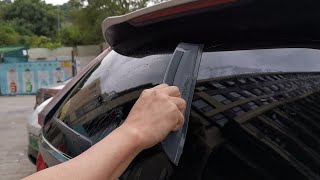 Car Window Squeegee Unboxing and Review - Does this Soft Silicone Blade for Cleaning Water Work? screenshot 4