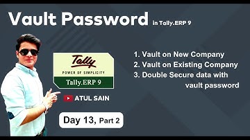 Vault Password in Tally ERP 9