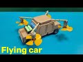 Flying car made of cardboard