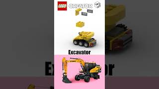 LEGO Mini Excavator Speed Build Animation