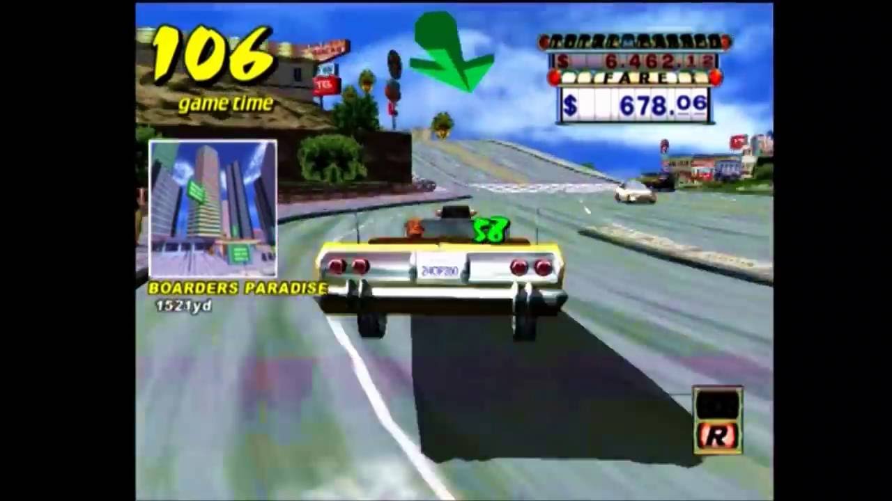 Crazy Taxi Playstation 2 Gameplay