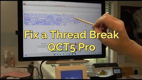Grace Quilting Short Clips - How to Repair a Thread Break Using QCT5 Pro Software
