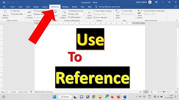 How to Use References Tab in MS Word || References Tab || Microsoft Word