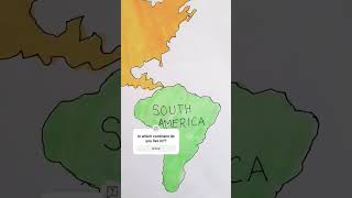 Continents of world #continents #world #map #education #drawing #world map #shorts
