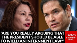 Just In Tammy Duckworth Clashes With Marco Rubio Over Use Of notorious Wartime Law