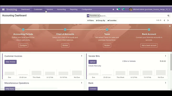 Merge Purchase Orders & Bills Odoo