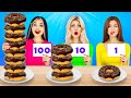 100 Layers of Chocolate Challenge | Chocolate VS Real Food War for 24 Hours by RATATA