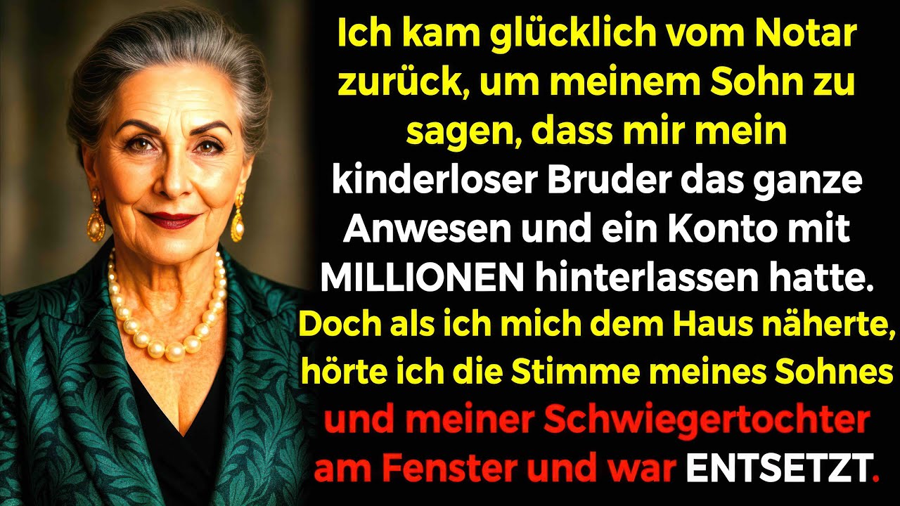 Ich fuhr glücklich nach Hause, vom Notar kommend, um meinem Sohn zu sagen, dass mein Bruder...
