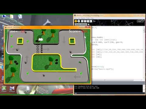 2014互動技術概論processing期中作業 - 瘋狂賽車