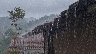 Roof Waterfall Rain ASMR 🌧️ Instant Deep Sleep Sounds