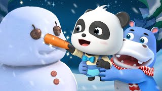 the snowmans nose magical chinese characters kids cartoon babybus tv