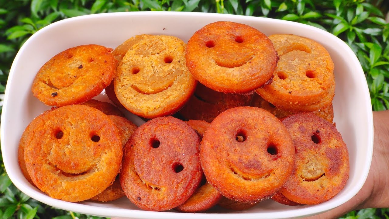 Potato Smiley Recipe / Home made potato smiley / Fried potato Emoji