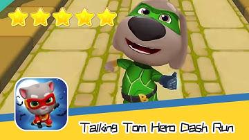 Talking Tom Hero Dash Run Day258 Walkthrough Endless runner Save the world Recommend index five star