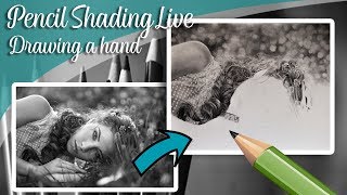 ⁣Pencil Shading LIVE! Drawing a hand - Art Chat -  Lachri