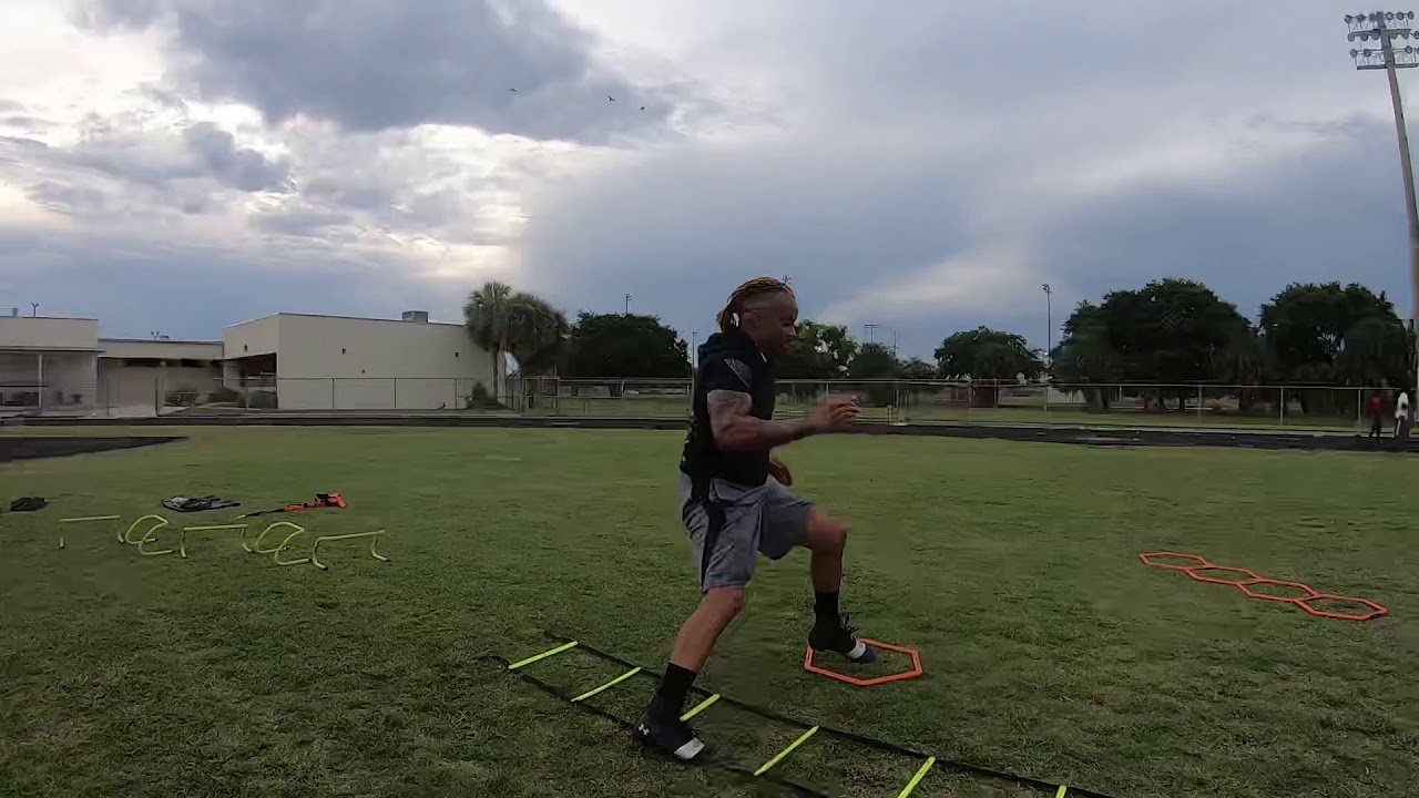 Football footwork and speed drills. Taylormade Motivation GoPro hero7 ...