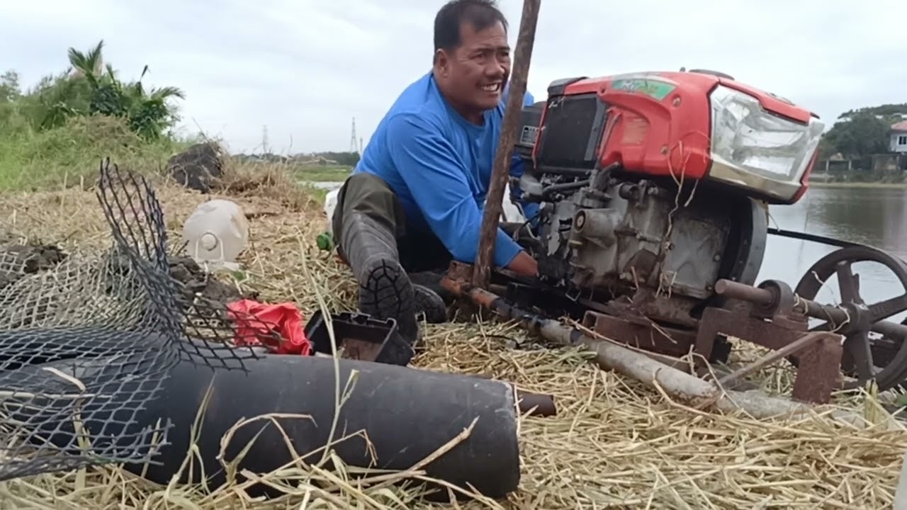 Starting to Use Voltron Pump to Remove Water in the Fishpond