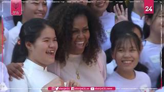 Michelle Obama,Julia Roberts urge Vietnam girls to stay in school