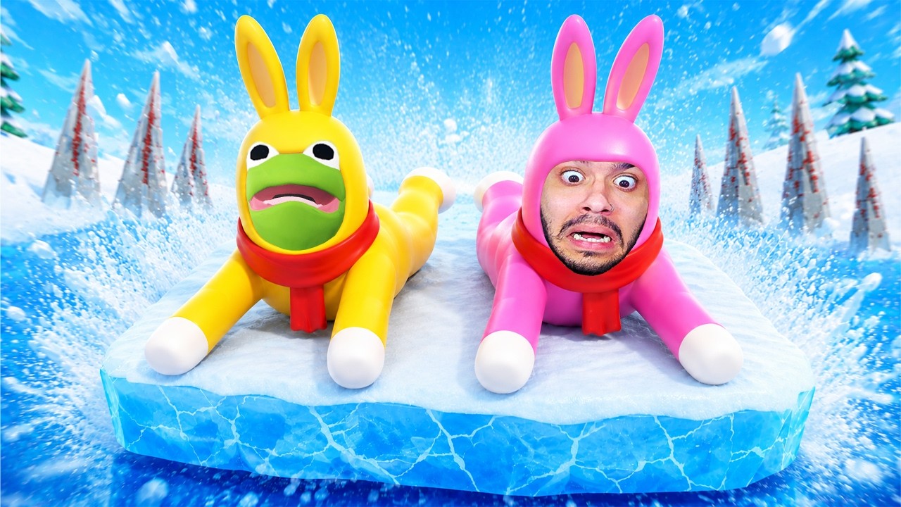 BRINCANDO NA NEVE! - Super Bunny Man