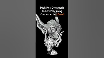 High Resolution to LowPoly with one click using zRemesher in zBrush 🔥