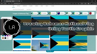 How to code Bahamas National Flag by using Turtle Graphic