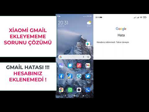 Xiaomi telefon Gmail eposta ekleyememe hatası çözümü Xiaomi Hesabınız eklenemedi Tekrar deneyin