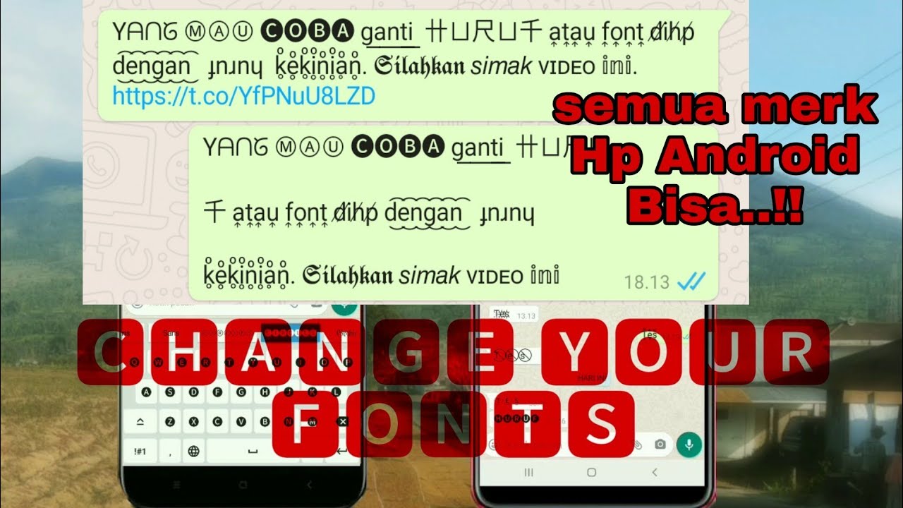 cara ganti huruf atau font kekinian  di android 2021 YouTube