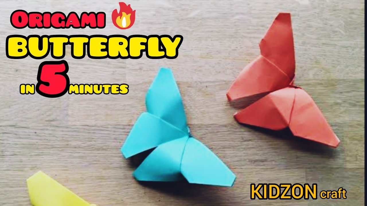 How to make Origami butterfly Malayalam very easy In 5min Home