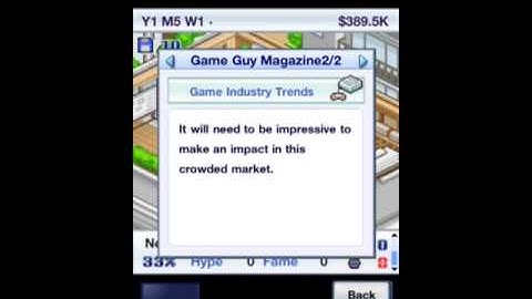 Game Dev Story (IPhone Gameplay) Walkthrough #1