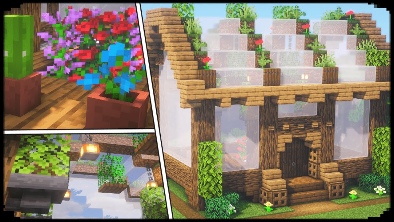 Minecraft Small And Simple Greenhouse Minecraft Building Ideas Youtube