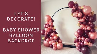 Rose Gold Balloon Garland With Round Backdrop Stand | Time-Lapse Video