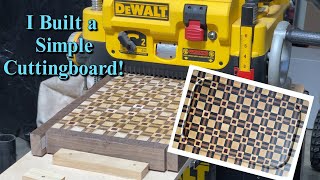 Build a Simple End grain Cutting Board with Walnut, Maple, Cherry and Purpleheart wood