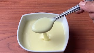 How to make condensed milk طريقة عمل الحليب المحلي المكثف بطريقة سهلة في دقيقتين فقط