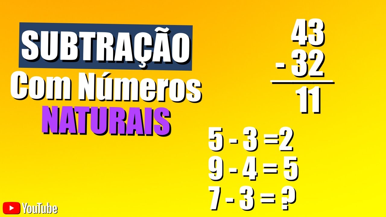 SUBTRAÇÃO DE NÚMEROS NATURAIS | ENSINO FUNDAMENTAL | PROF. RENATA ...