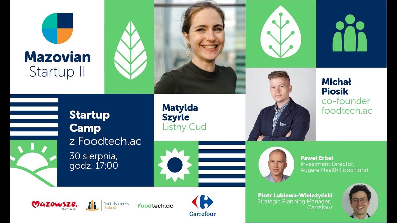 Startup Camp z Foodtech.ac - Matylda Szyrle (Listny Cud), Piotr Lubiewa-Wieleżyński  (Carrefour)